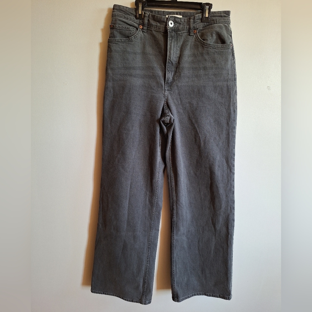H&M Bleecker High Rise Wide Leg Jeans Size 8 - Picture 2 of 12